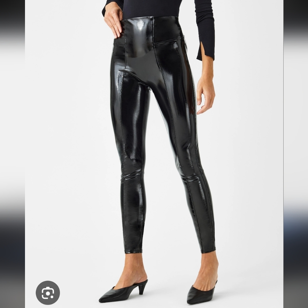SPANX Black Skinny Faux Leather Pants